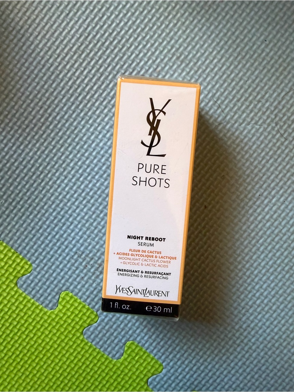 Yves Saint Laurent Pure Shots Night Reboot Serum — White & Orange Trim